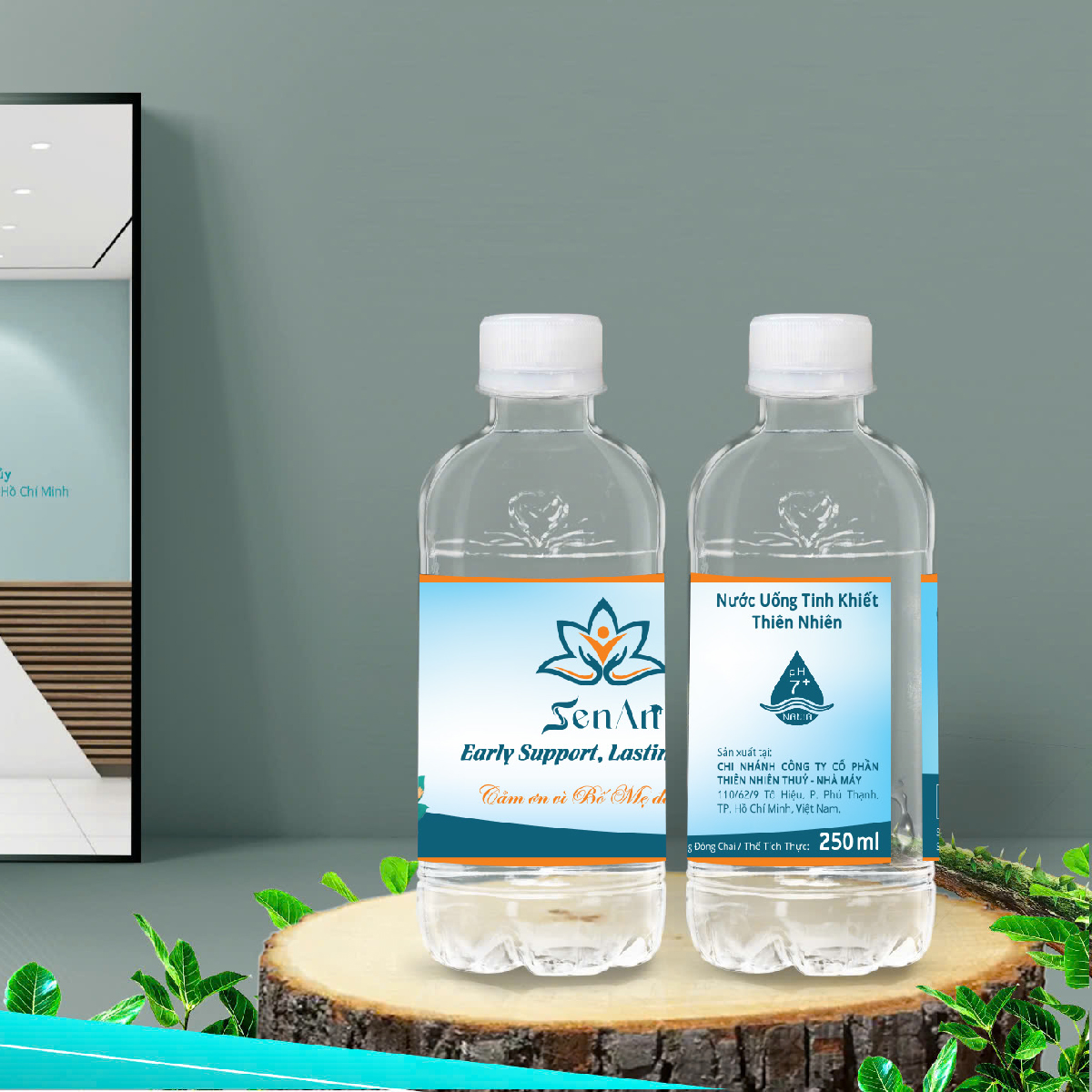 Gia công nước đóng chai 250ml - Sen An